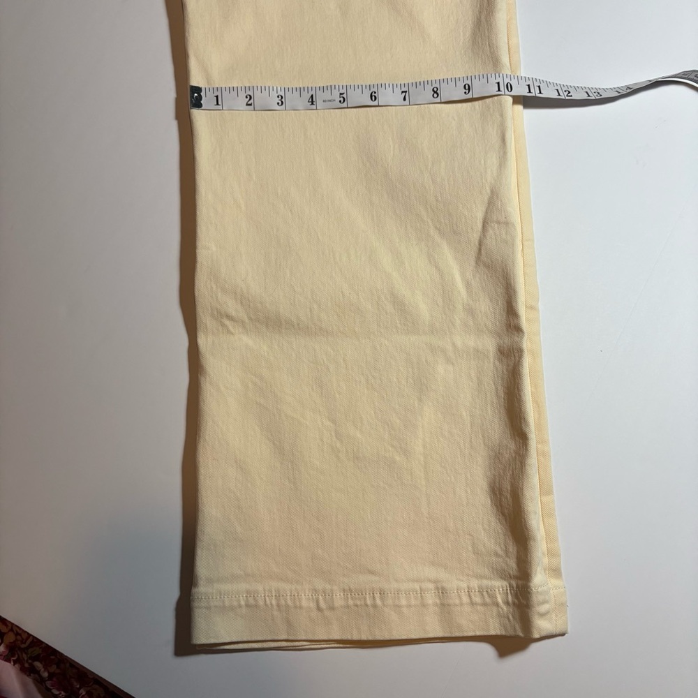 Unpublished, Gemma, High Rise, Cropped Wide-Leg Jeans in Cream colour Sz 25 - Picture 9 of 12